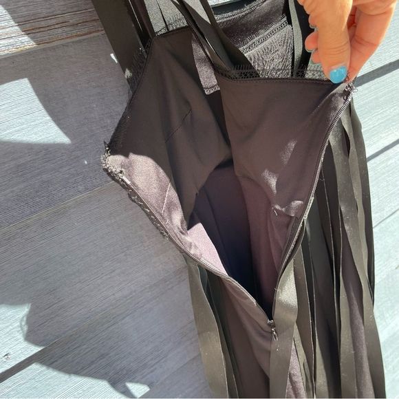 Stella McCartney black fringe dress size 42 6 - Picture 13 of 16